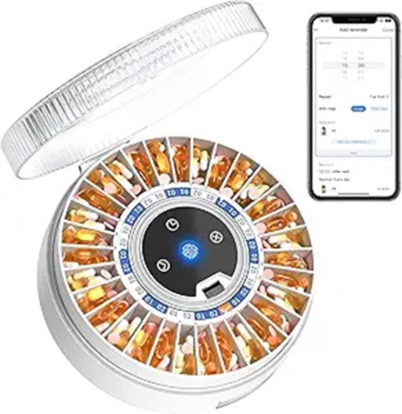 electronic pill organizer with lock