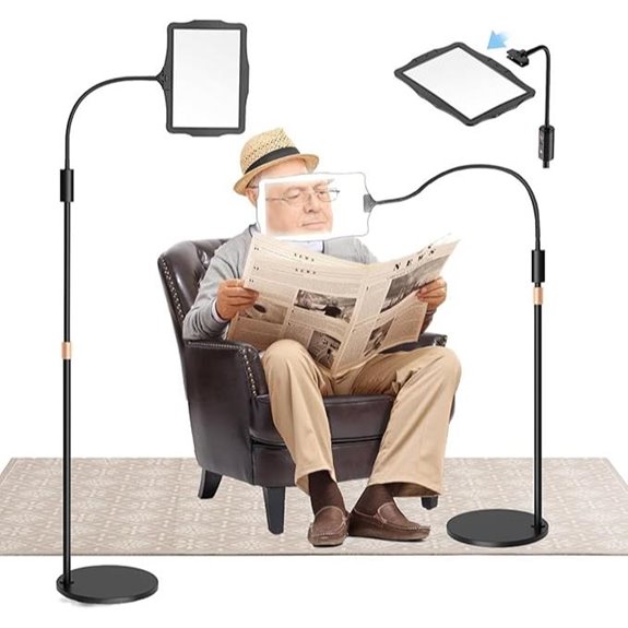 Floor Magnifying Glass with Light and Stand