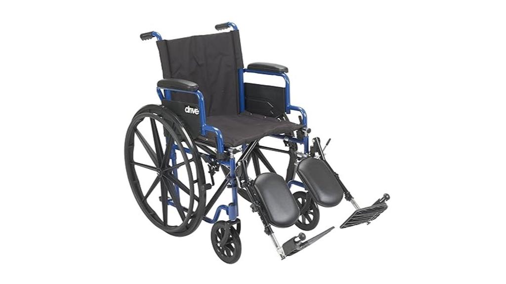 foldable adult wheelchair blue