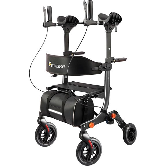 All-Terrain Foldable Rollator Walker with Seat and Cane Holders