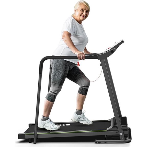 Redliro Foldable Treadmill for Seniors with Handrail