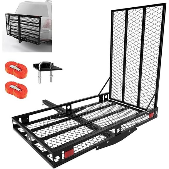 Goplus Folding Wheelchair Carrier with Ramp and Straps