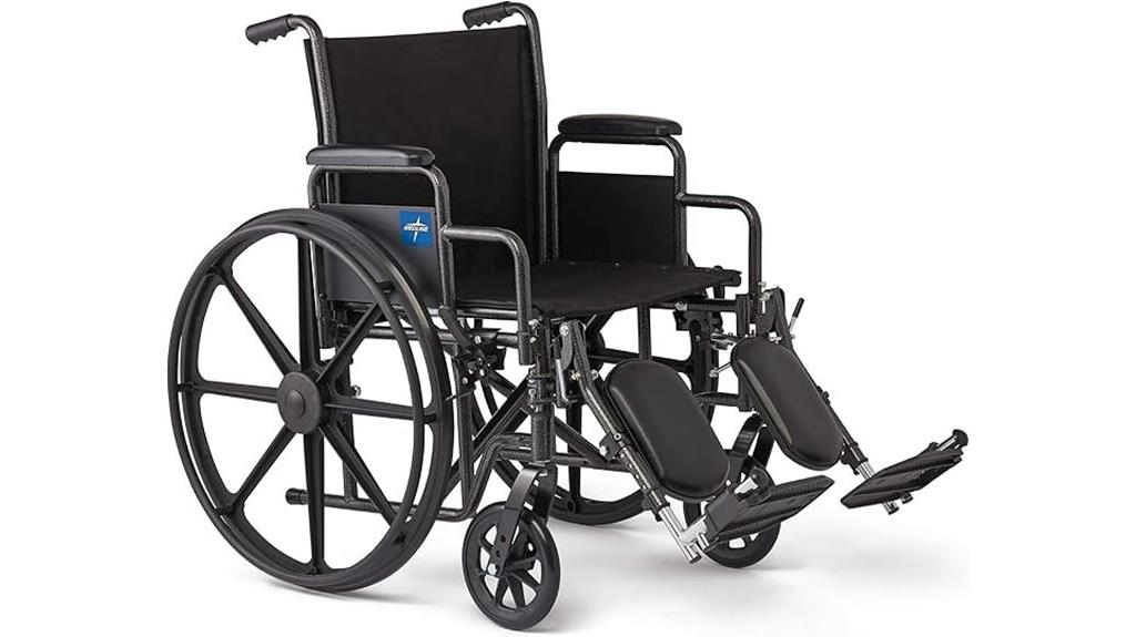 folding wheelchair with footrests