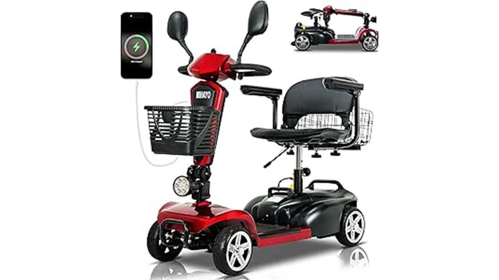 four wheel senior mobility scooter
