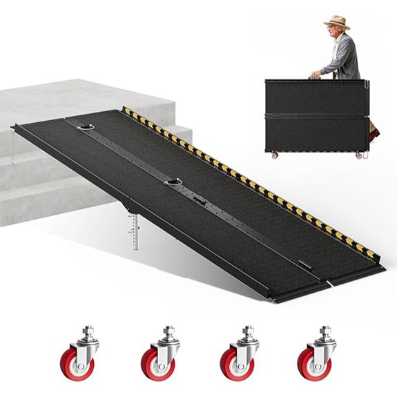 7 ft Heavy-Duty Aluminum Wheelchair Ramp with Adjustable Legs