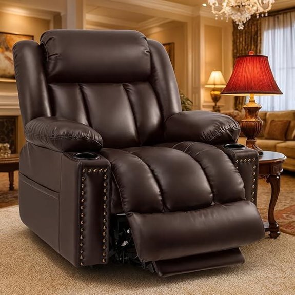 Large Power Lift Recliner with Heat Massage USB