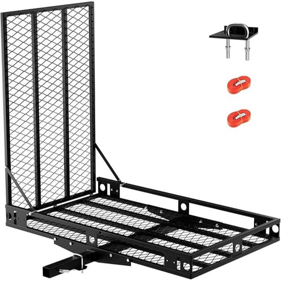Goplus Heavy Duty Hitch Mount Cargo Carrier