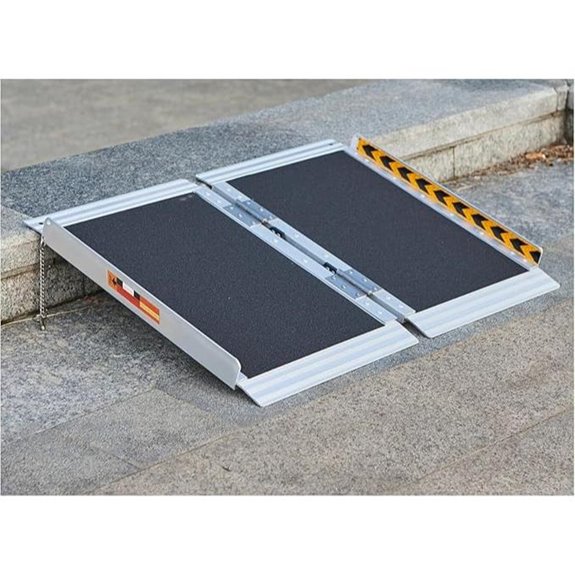 FACHNUO Portable Wheelchair Ramp with Handle 800LBS