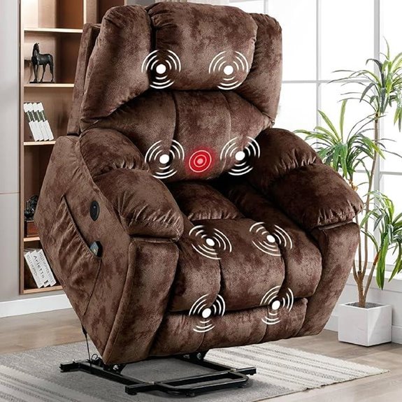 CANMOV Heavy Duty Power Lift Recliner with Massage