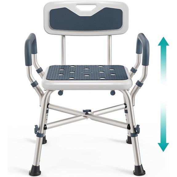 PELEGON Heavy Duty Shower Chair with Armrests