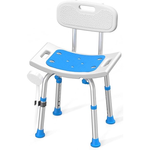 HOMLAND Heavy Duty Shower Chair with Removable Back