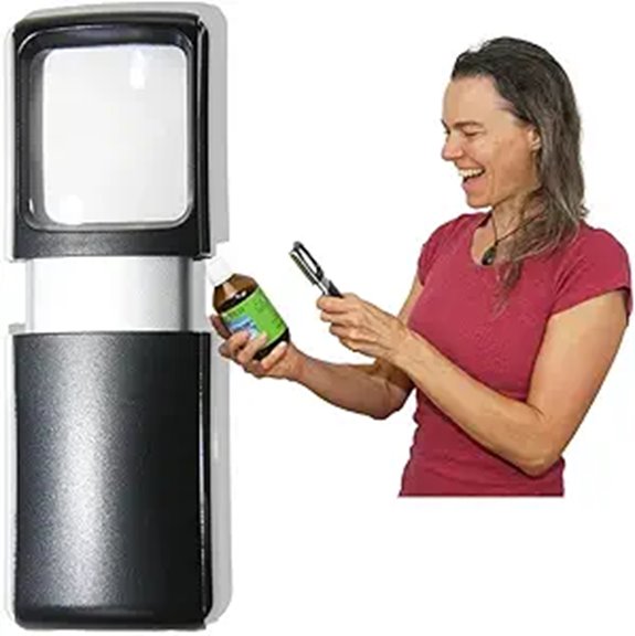 LED Lighted Pocket Magnifier for Reading and Close Work