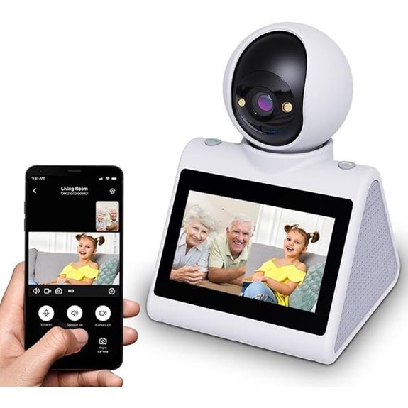 Indoor Home Security Camera with 4.3 Screen and App