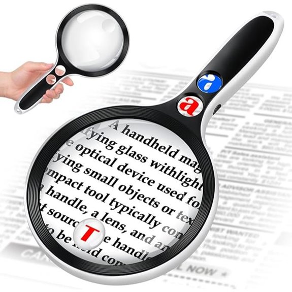 Large Lighted Magnifying Glass for Reading and Seniors