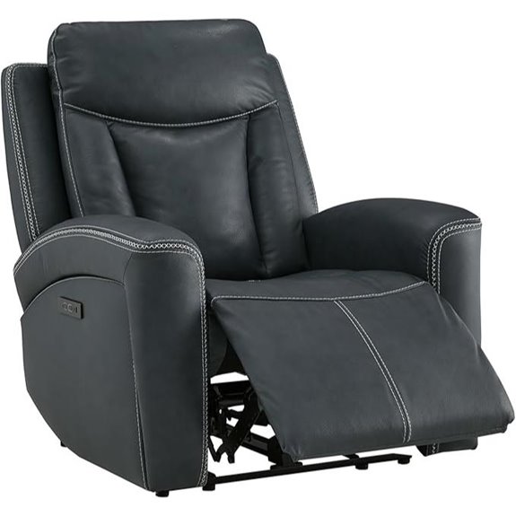 CHITA Leather Power Recliner with USB & Adjustable Headrest