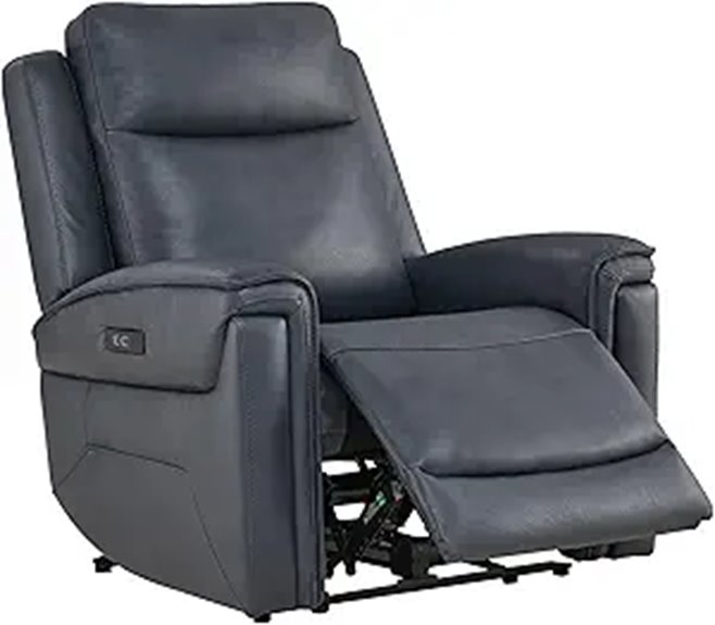 Watson & Whitely Leather Recliner with USB Ports