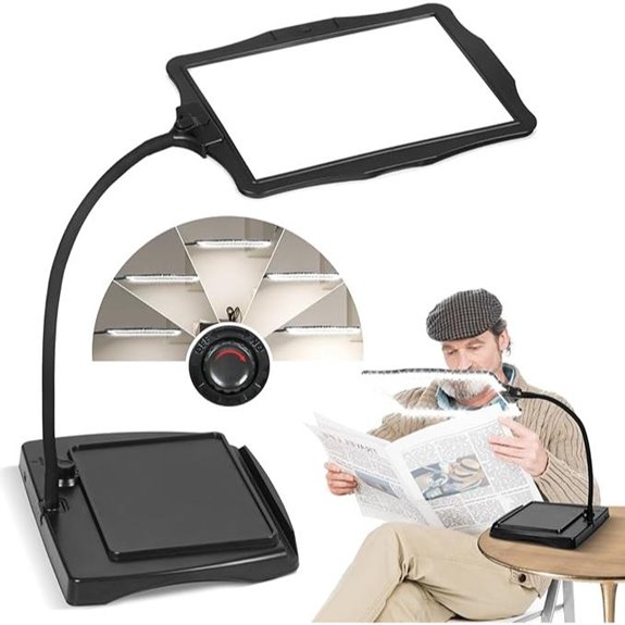 Magnifying Glass with Light and Stand 50 LEDs