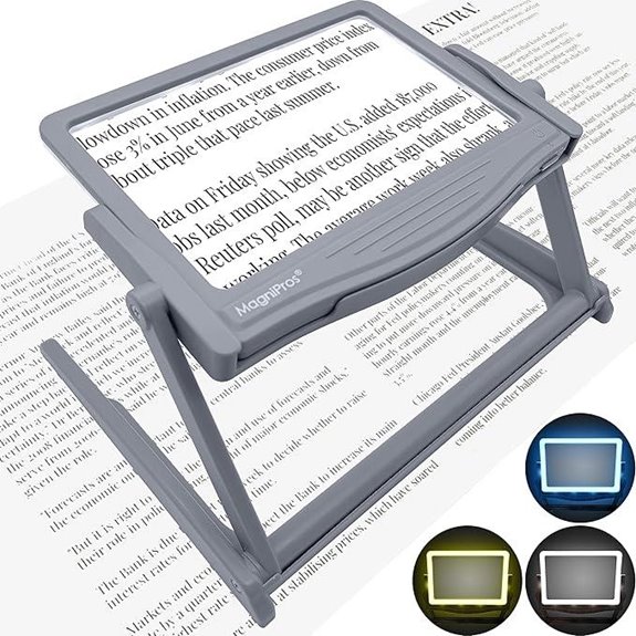 MAGNIPROS 5X LED Page Magnifier with Stand