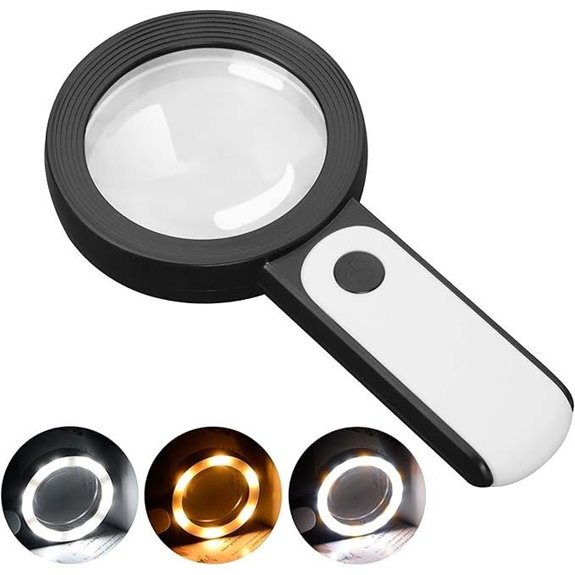 JMH Lighted Magnifying Glass for Reading and Coins