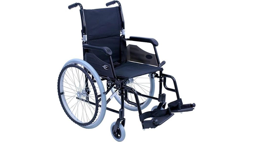 lightweight black wheelchair