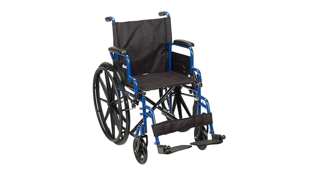 lightweight blue wheelchair