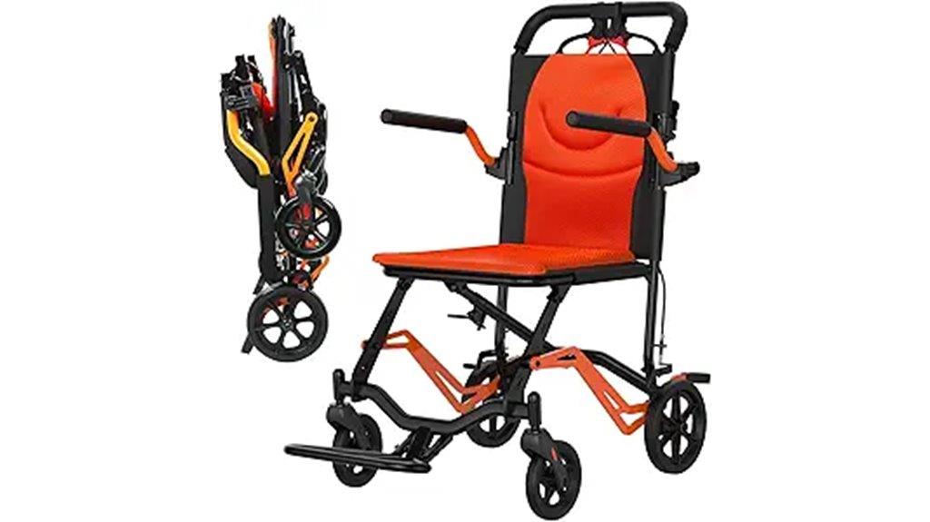 lightweight elderly transport wheelchair