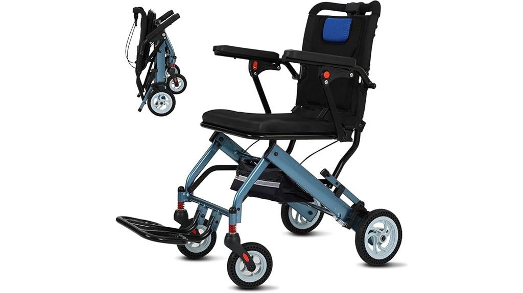 lightweight foldable adult wheelchair