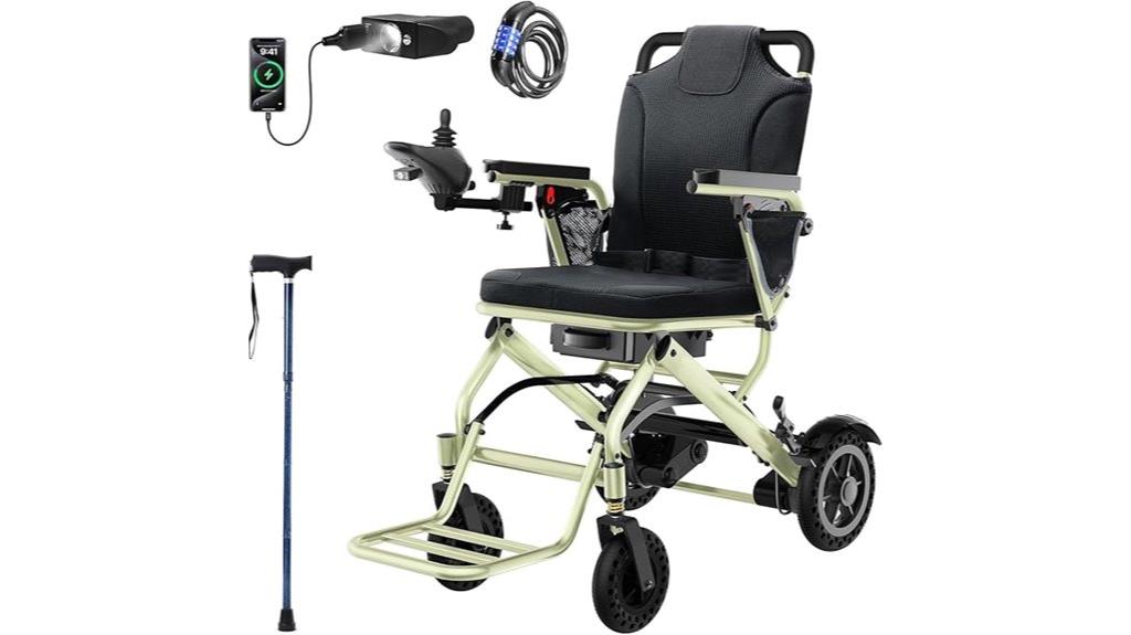 lightweight foldable electric wheelchair