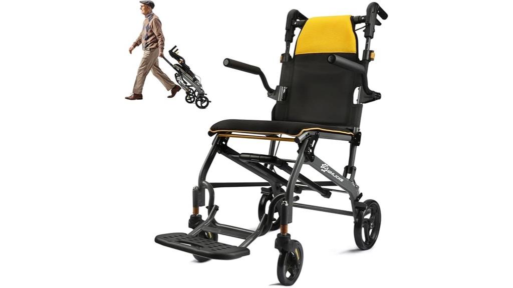 lightweight foldable transport chair