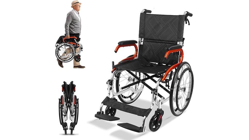 lightweight foldable wheelchair