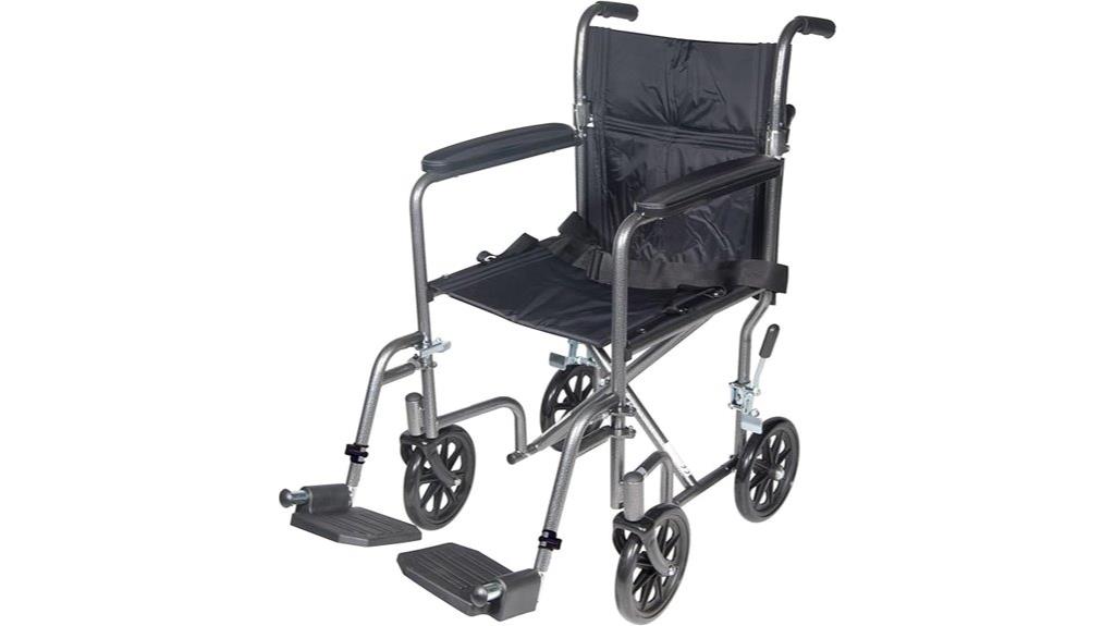 lightweight folding transport wheelchair