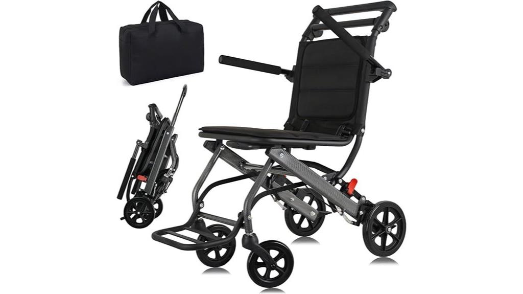 lightweight folding travel wheelchair