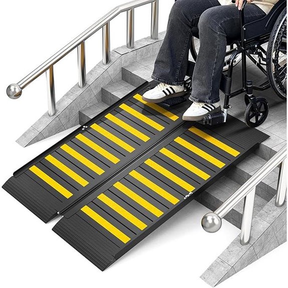 Portable Aluminum Wheelchair Ramp with Handle