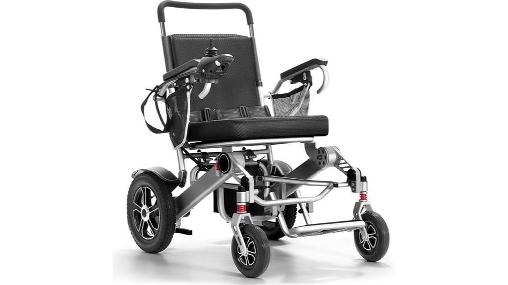long range foldable electric wheelchair