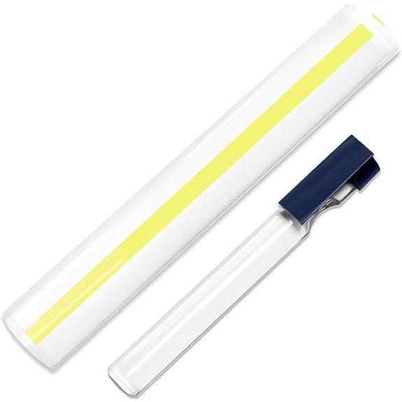 MAGDEPO 2X Magnifying Ruler with Clip for Reading