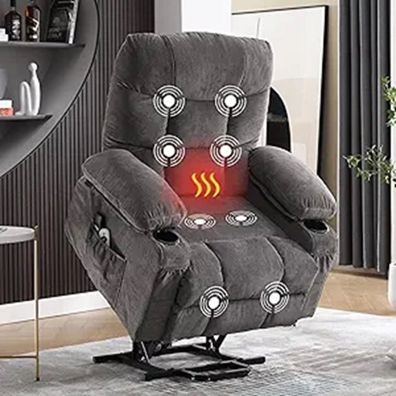 Power Lift Recliner with Massage Heating & USB