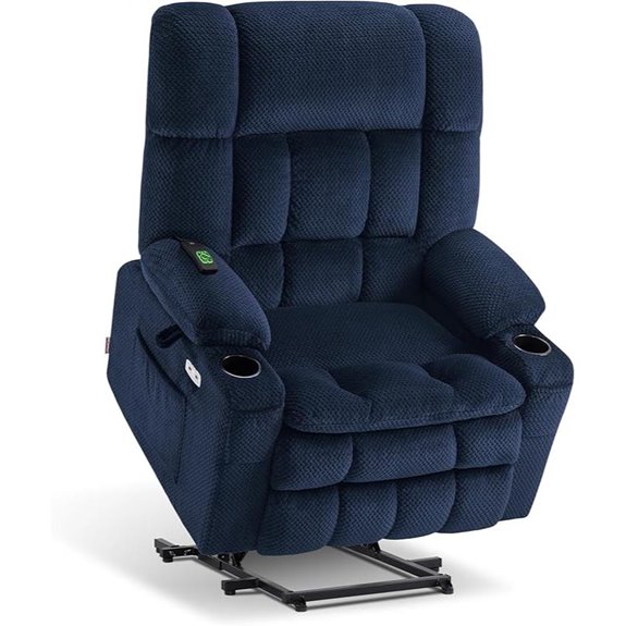 MCombo Oversized Power Lift Recliner with Heat and Massage