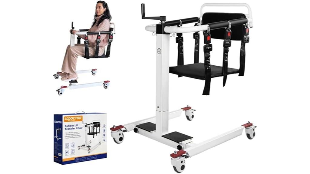 padded backrest transfer chair