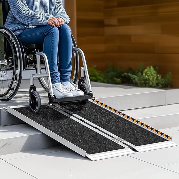 Portable Aluminum Wheelchair Ramp 3ft Non-Skid 800 lbs