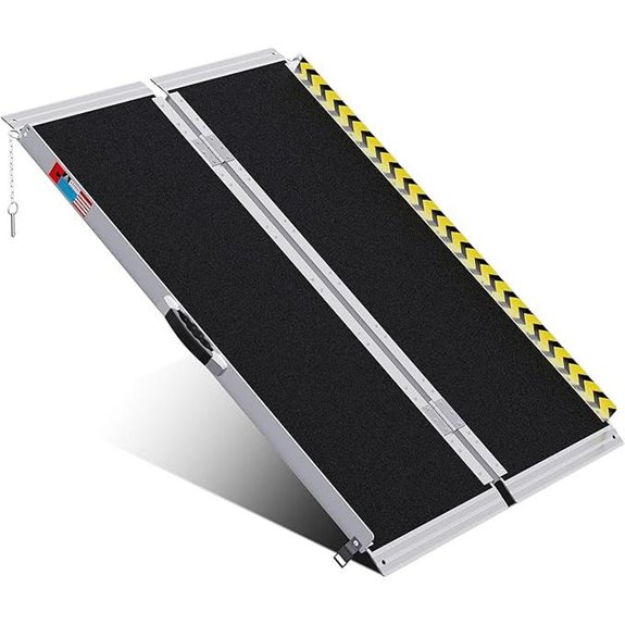 Portable 4FT Aluminum Wheelchair Ramp with Transition Plates