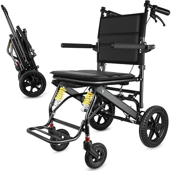 Lightweight Foldable Wheelchair with Travel Bag