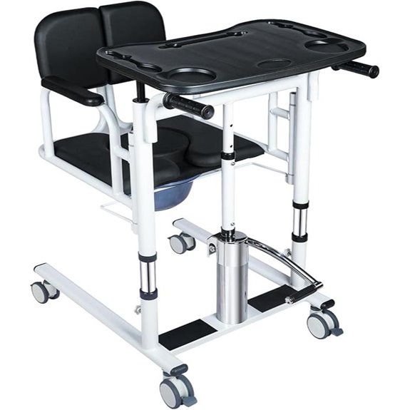 Portable Patient Lift Chair with Hydraulic Adjustment