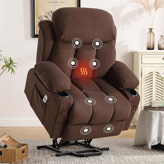 BOSMILLER Power Lift Recliner with Massage and Heating