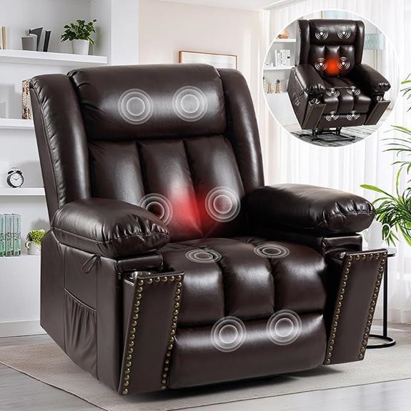 Electric Power Recliner Chair with Heat & Massage