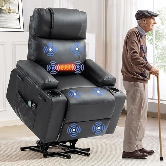 Power Lift Recliner Chair with Massage & Heat