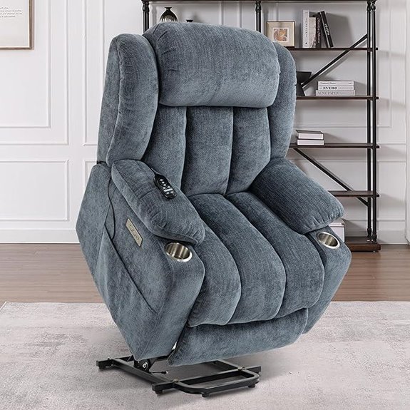 Power Lift Recliner with Massage Heating and Ports