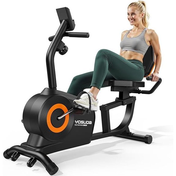 YOSUDA Recumbent Exercise Bike with LCD Monitor