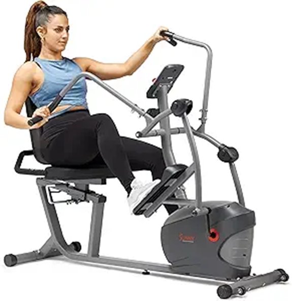 Sunny Health Smart Recumbent Bike with Arm/Leg Exercisers