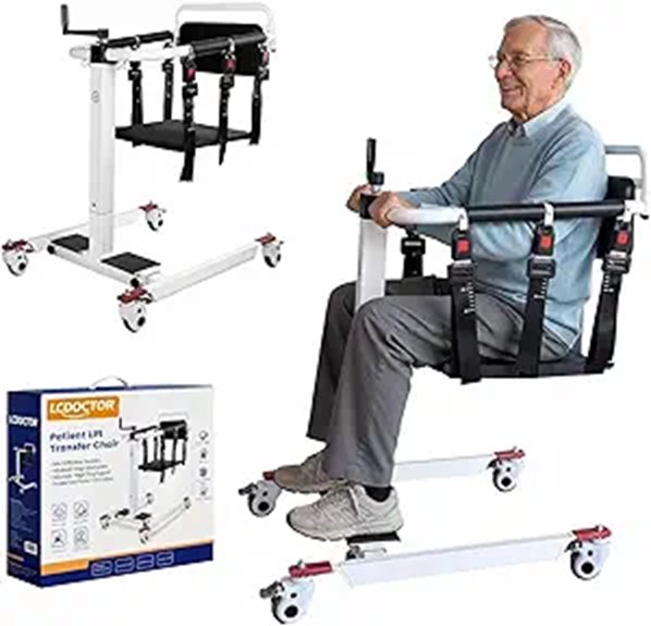 Patient Lift Transfer Chair for Seniors and Disabled