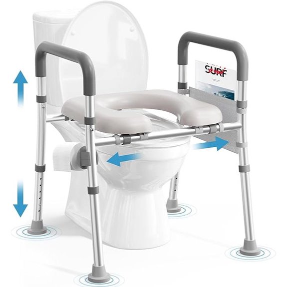 Raised Toilet Seat with Handles for Seniors